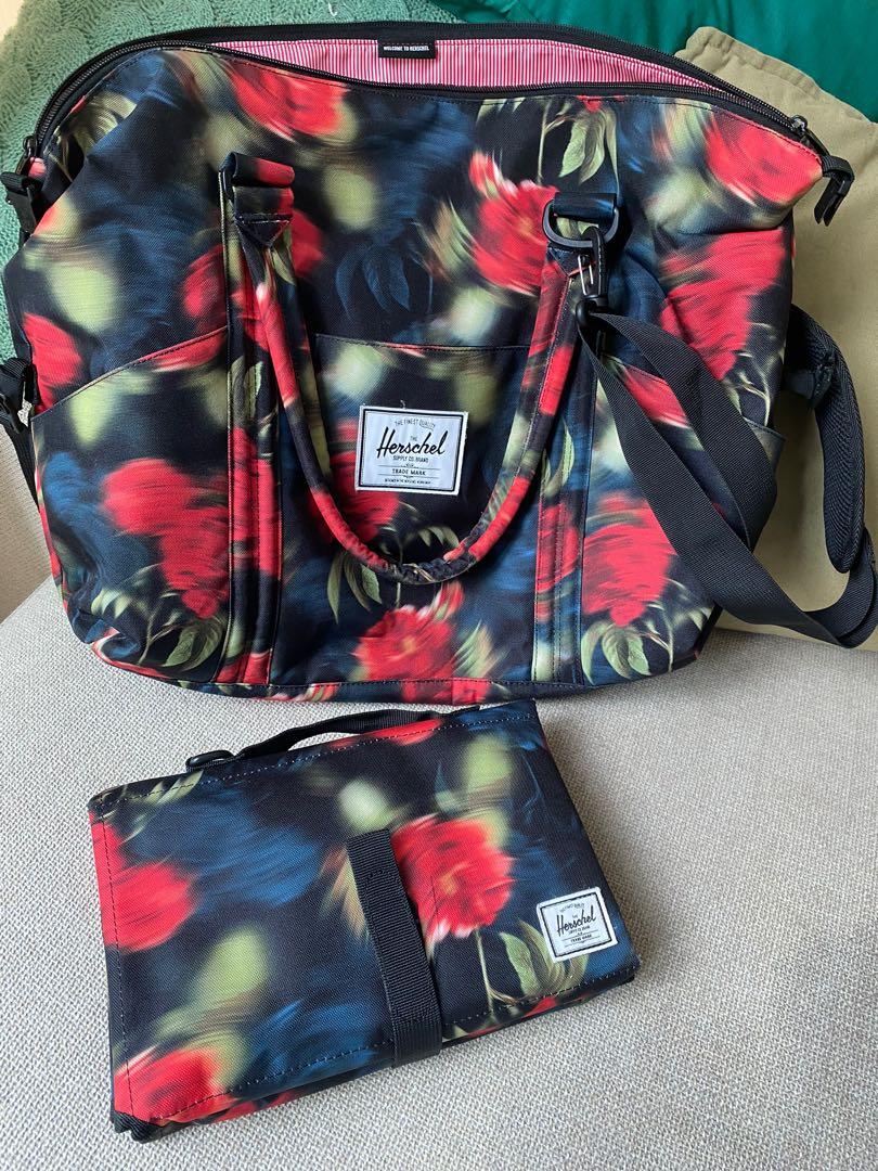 Herschel Diaper Bag with changing diapers bag, Babies & Kids, Bathing
