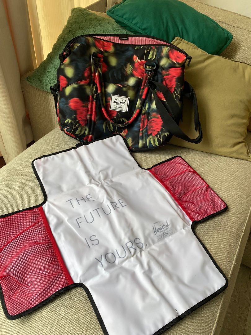 Herschel Diaper Bag with changing diapers bag, Babies & Kids, Bathing