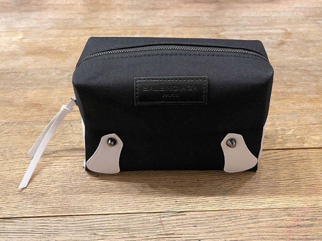 BALENCIAGA Canvas Black Makeup Pouch