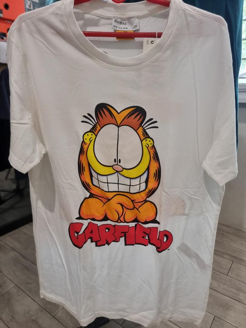 Bershka tee garfield Men s Fashion Tops Sets Tshirts Polo Shirts on Carousell