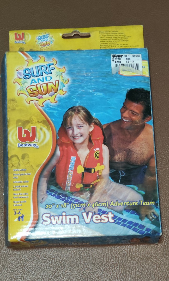 Bestway Swim Vest( for ages 36), Women's Fashion, Swimwear, Rash guard