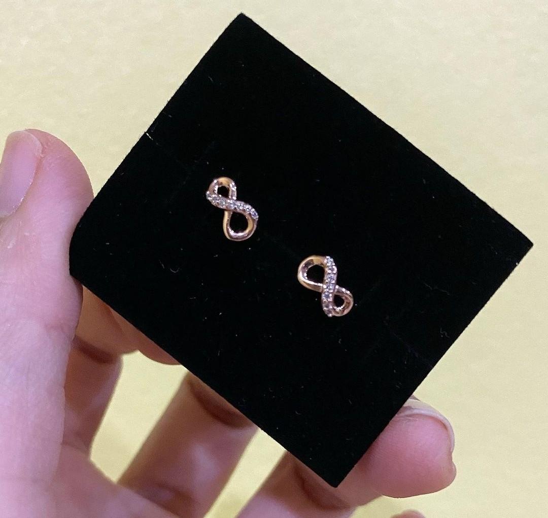 PANDORA AUTH ROSEGOLD INFINITY EARRINGS 