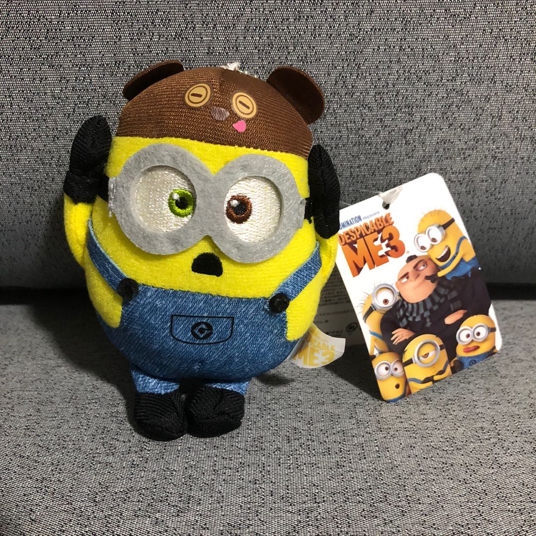 Bob Minion With Bear Hat Plush Despicable Me, Hobbies & Toys, Toys & Games  On Carousell