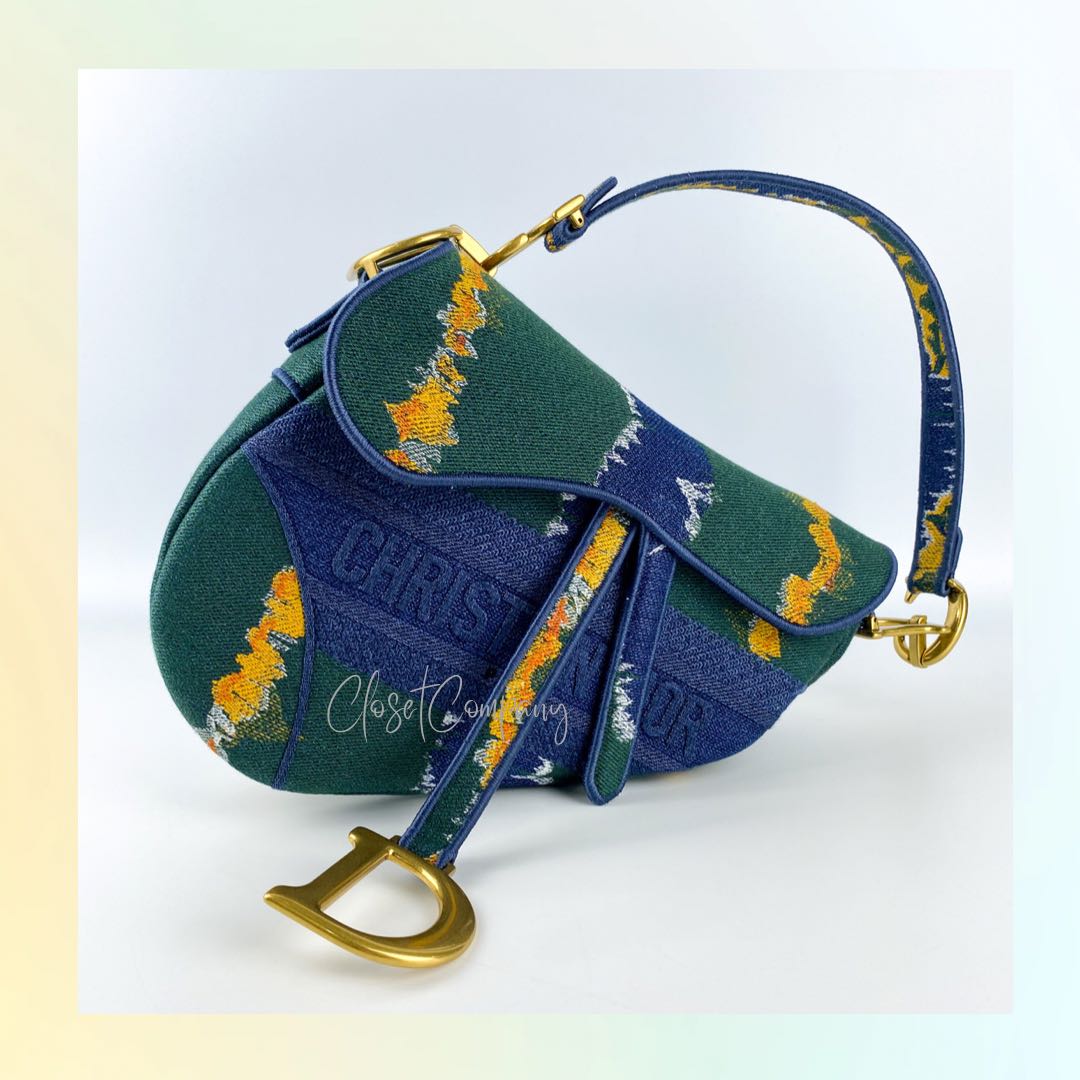 Brand New Christian Dior Saddle Limited edition Dior Oblique Embroidery ...