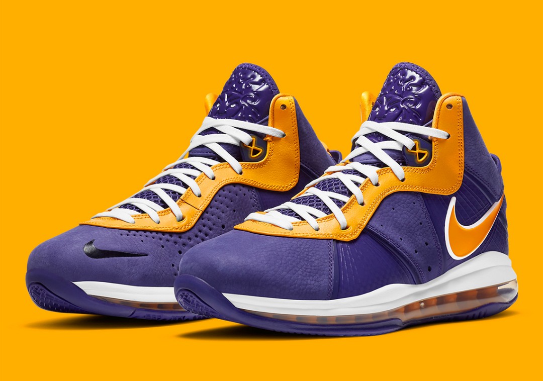 BRAND NEW Lebron 8 Lakers sneakers Size US 8 Men s Fashion Footwear Sneakers on Carousell