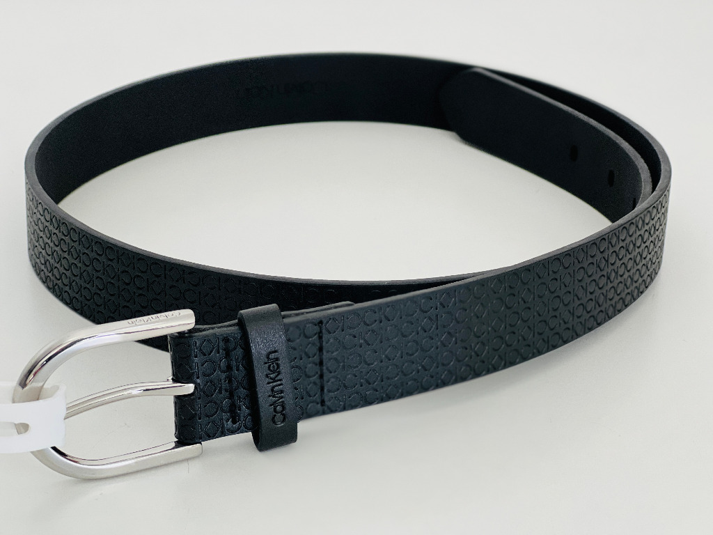 Calvin Klein Casual CK Monogram Cutout Belt Black Mens M 34-36 New Def -  beyond exchange