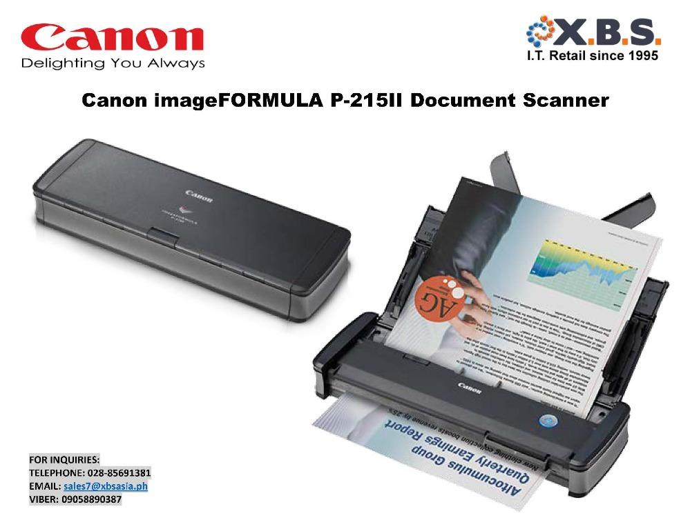 Canon imageFORMULA P215II Document Scanner, Computers & Tech, Printers