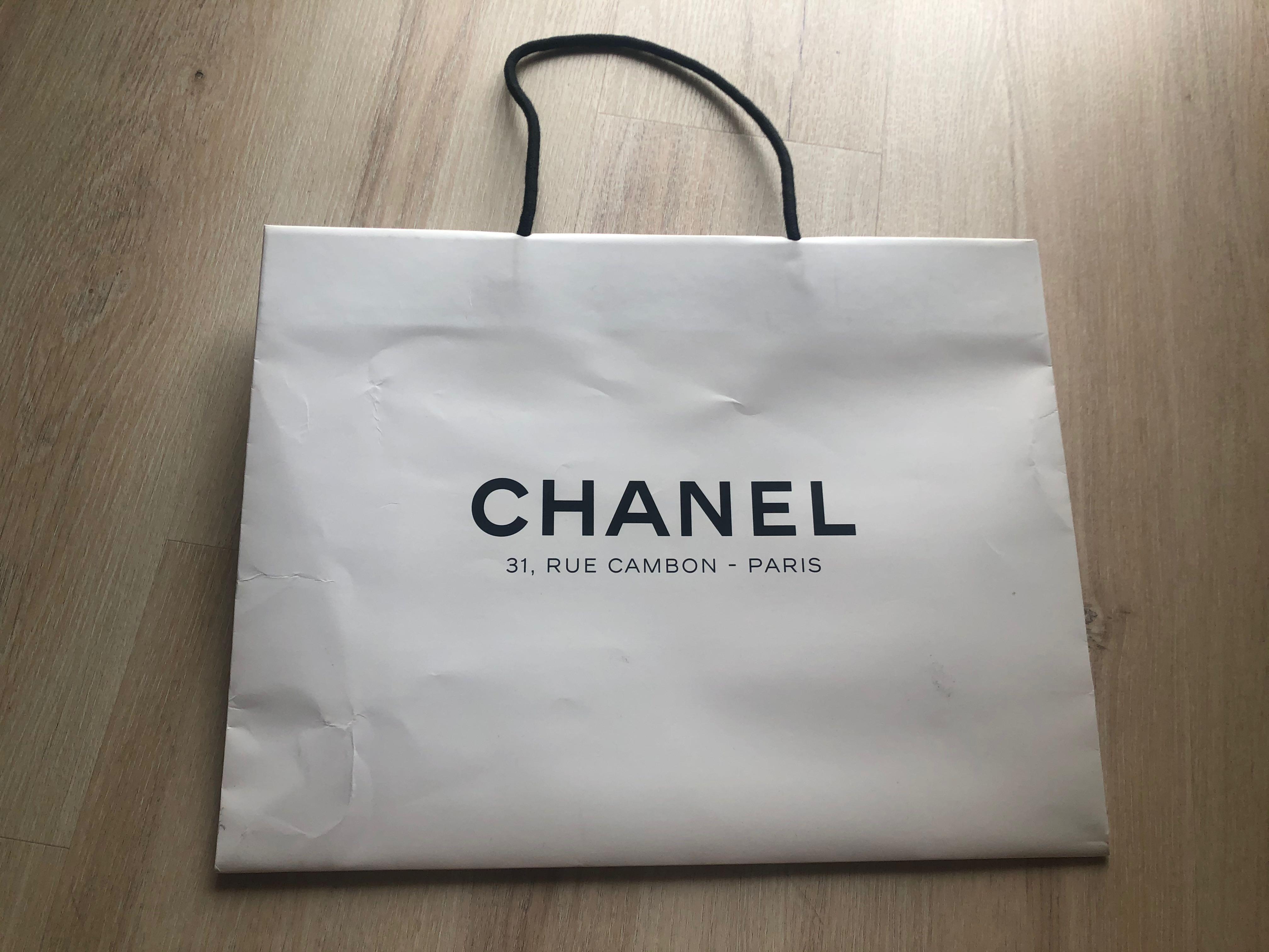 White chanel shopping best sale bag