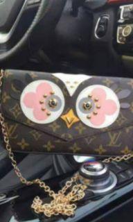 CLUTCH DOMPET FELICIE OWL WHITE SLING BAG