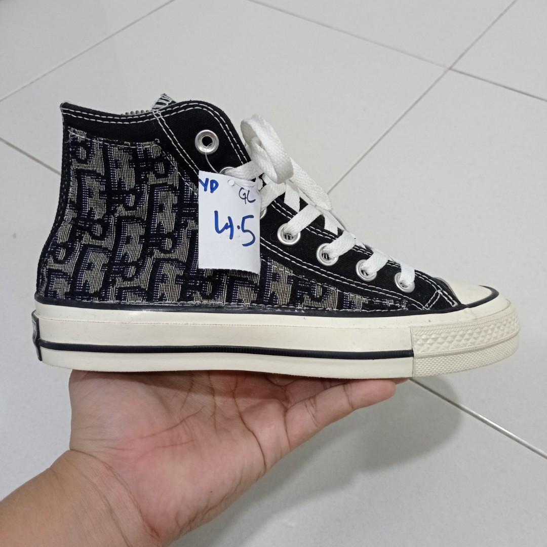 Black dior deals converse