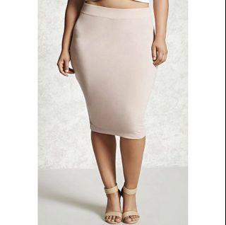 Forever 21+ Pencil Skirt in Dusty Pink 2X