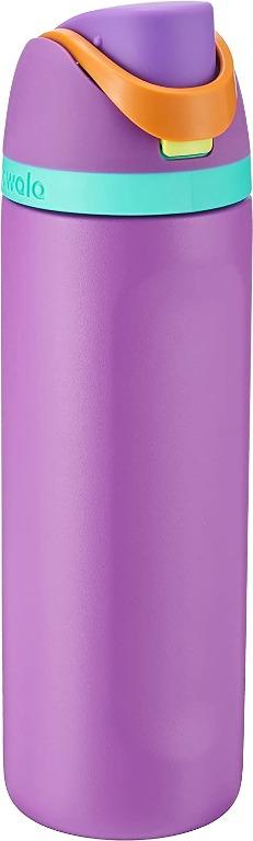 Owala FreeSip Water Bottle Stainless Steel, 24 Oz., Hint of Grape Purple 