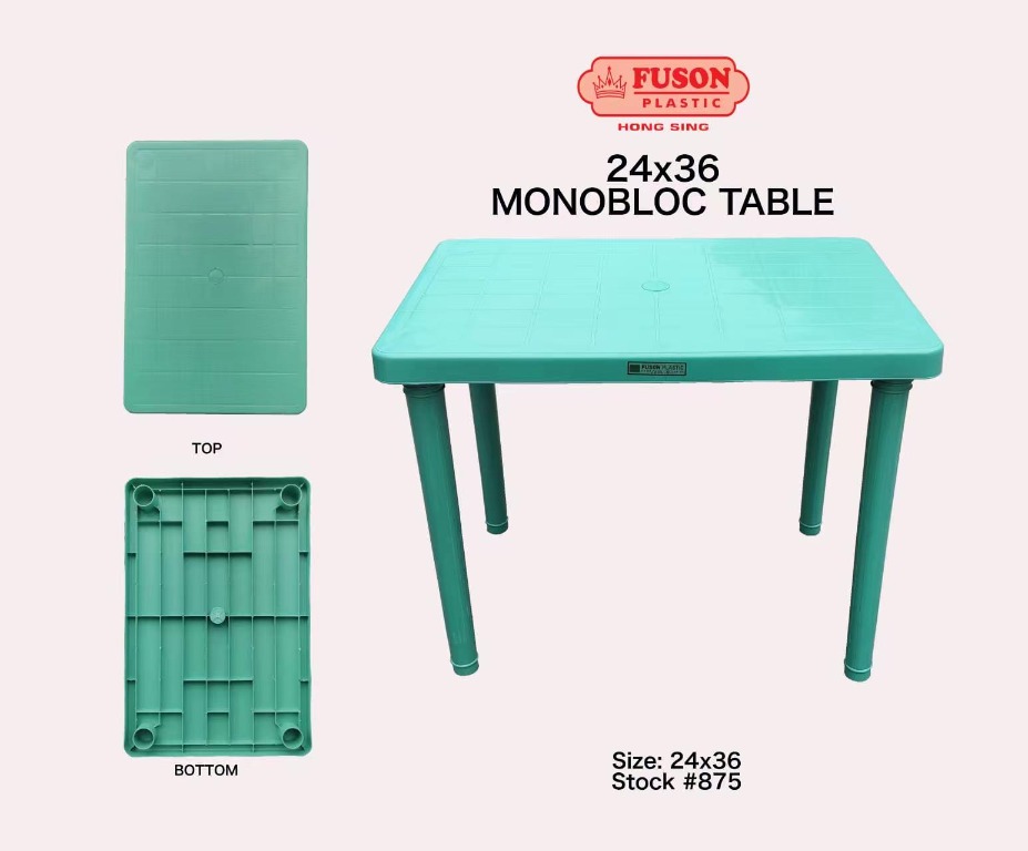 FUSON 875 Monoblock Table High Legs (24x36), Furniture & Home Living