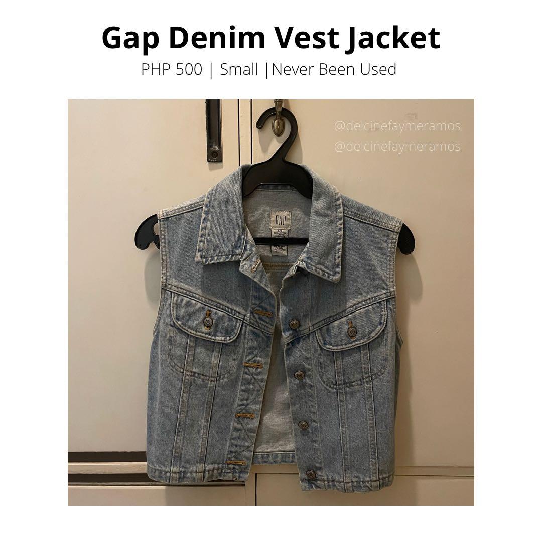 Gap Denim Vest Jacket, Women's Fashion 