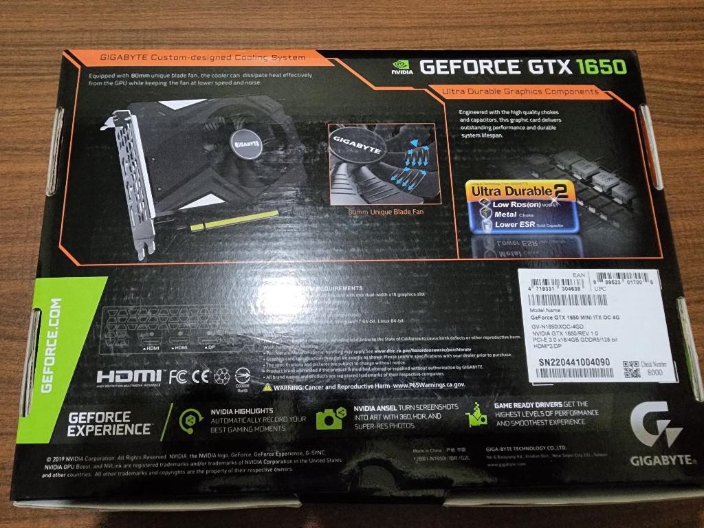Gigabyte geforce gtx 1650 sale mini itx oc 4gb