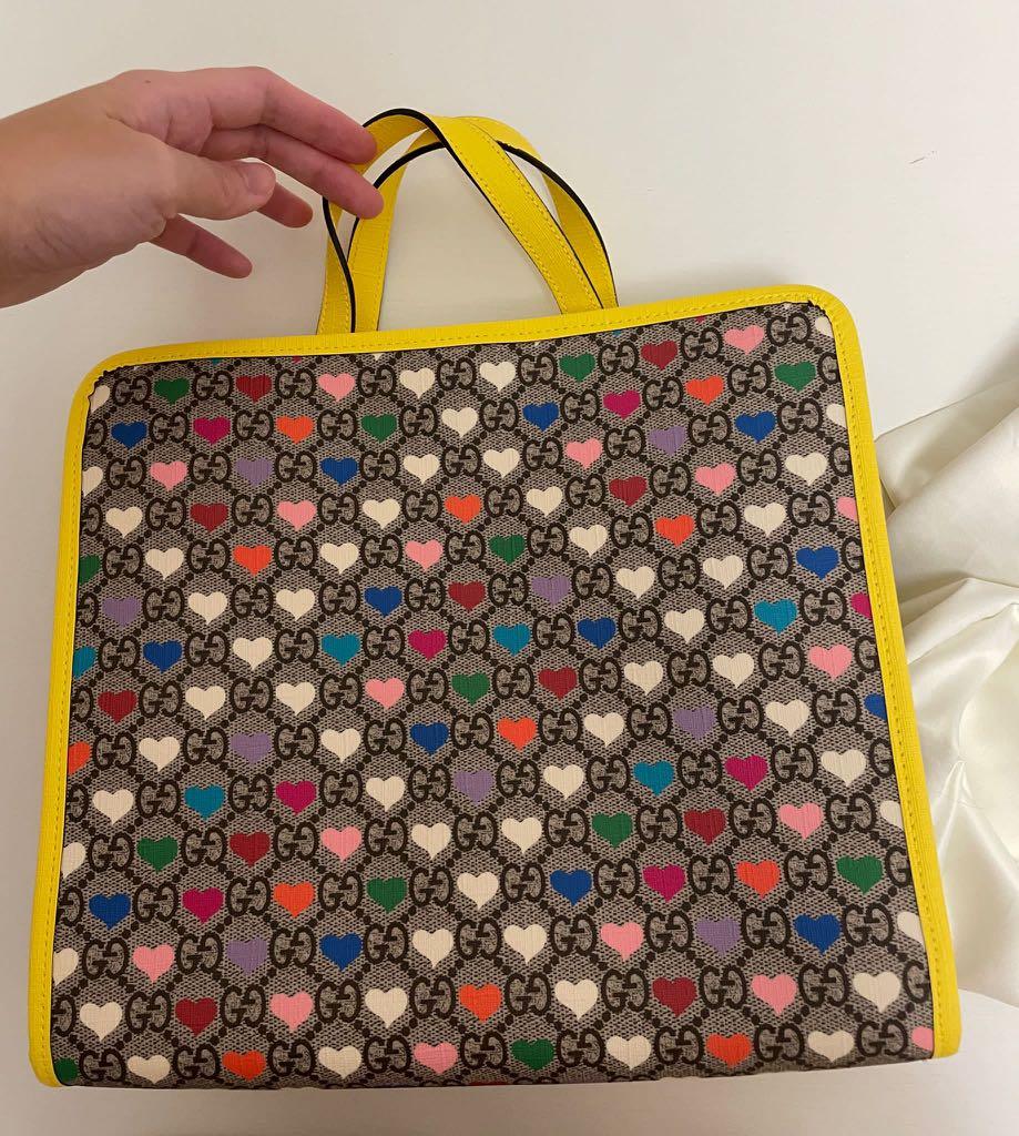 GUCCI KIDS TOTE BAG YELLOW with dust bag, 名牌, 手袋及銀包- Carousell