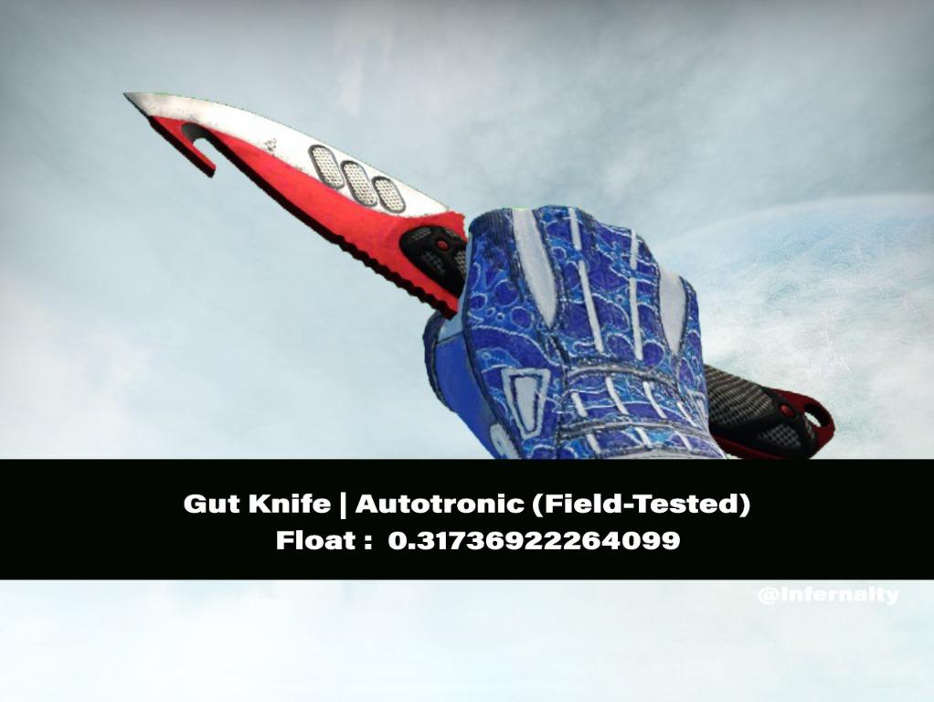 Gut Knife Autotronic FT CSGO SKINS KNIVES, Video Gaming, Gaming