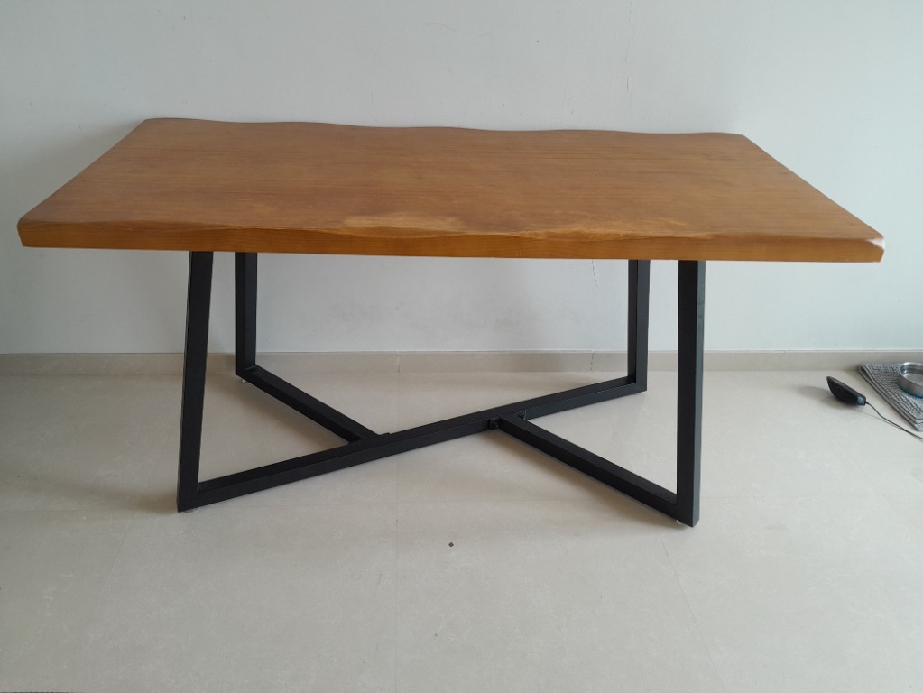 Hand made real wood dining table (negotiable price. Give me your best ...