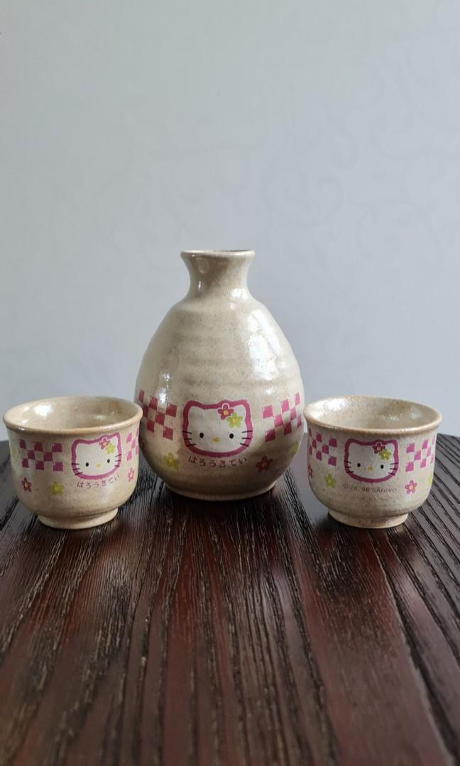 Hello kitty sake set, Furniture & Home Living, Kitchenware & Tableware