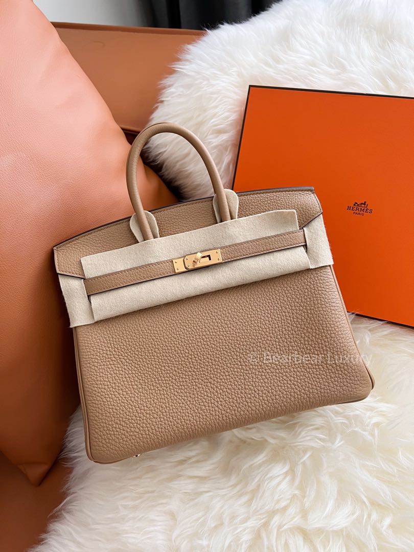 Hermes Birkin 25 Togo 0M Chai GHW Stamp U