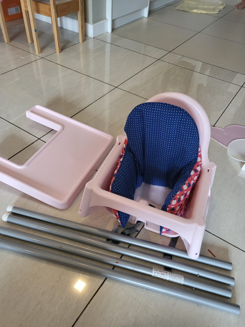 Ikea high chair with bumper, Babies & Kids, Baby Nursery & Kids