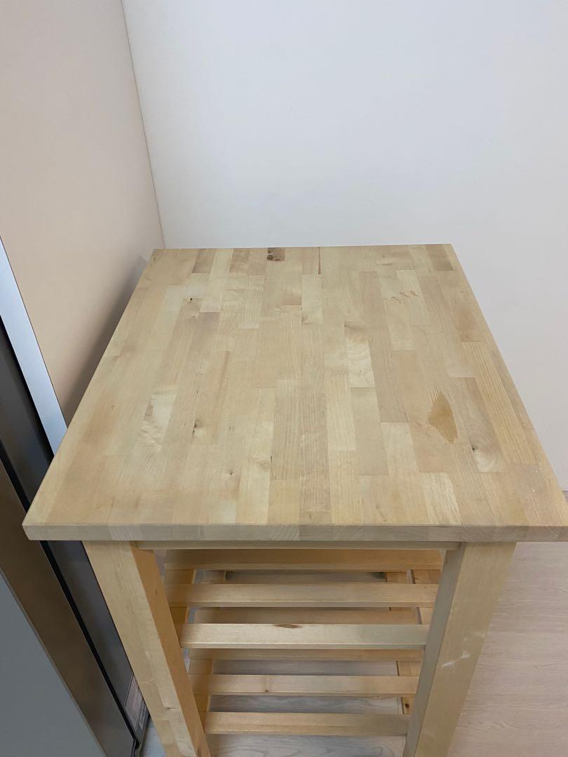 IKEA Wooden Kitchen Trolley, Furniture & Home Living, Kitchenware