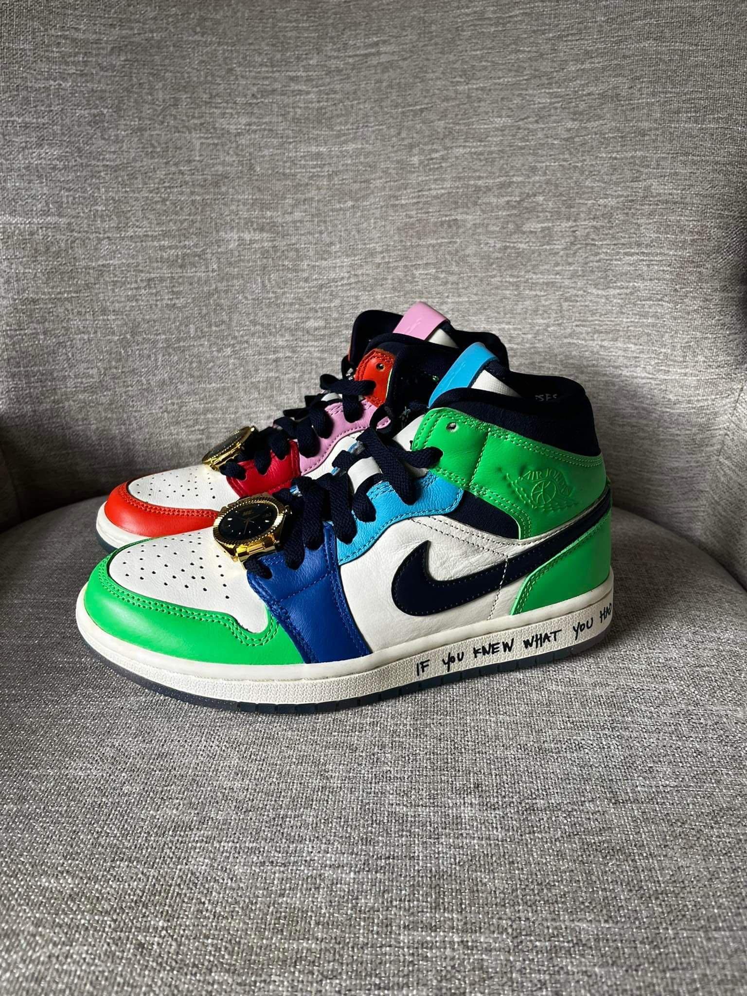 Nike air jordan 1 mid se fearless melody ehsani multicolor womens shoes hot sale