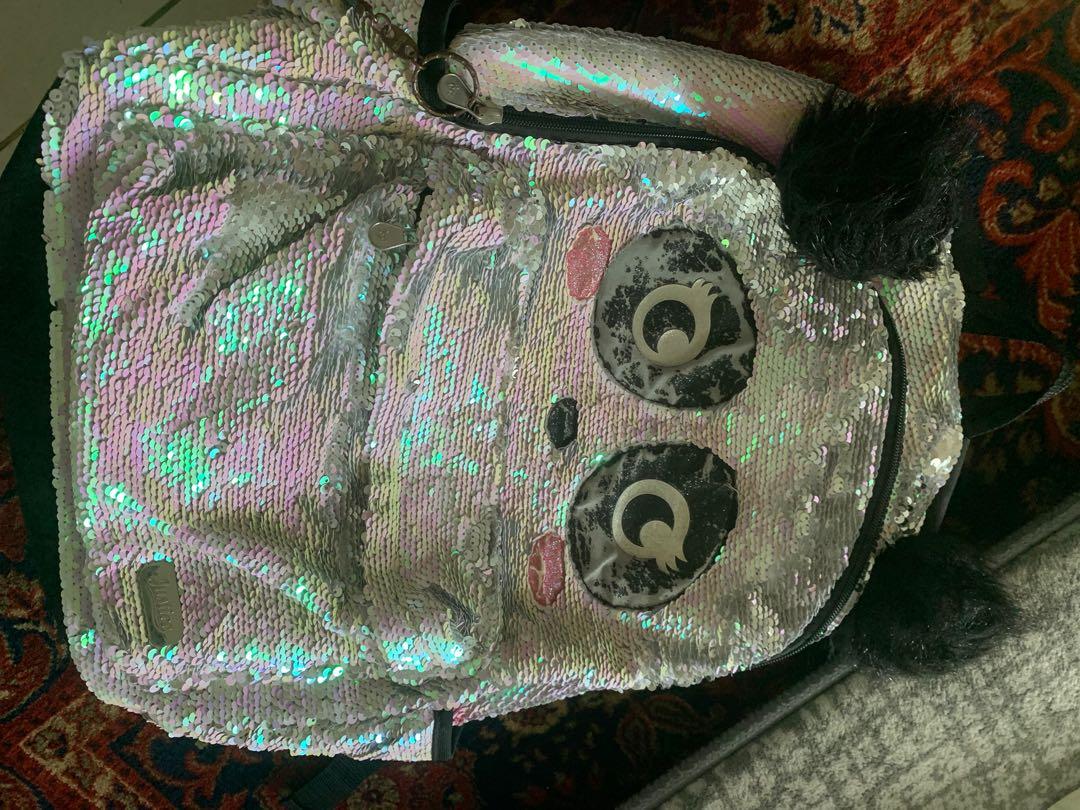 Justice panda flip deals sequin backpack