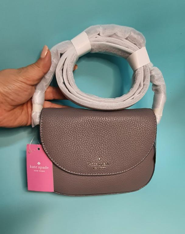 Kate Spade Leila Mini Flap Crossbody Hare Grey Leather 