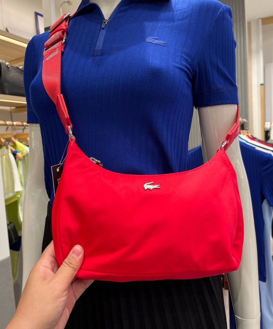Lacoste Hobo Bag, Women's Fashion, Bags & Wallets, Crossbody Bags on Carousell