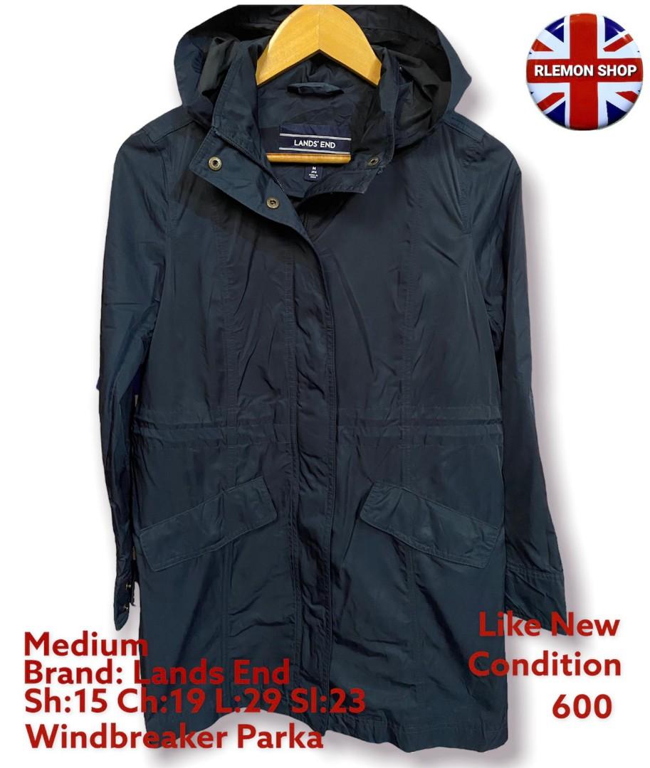 LANDS END Windbreaker Parka Jacket, Men 