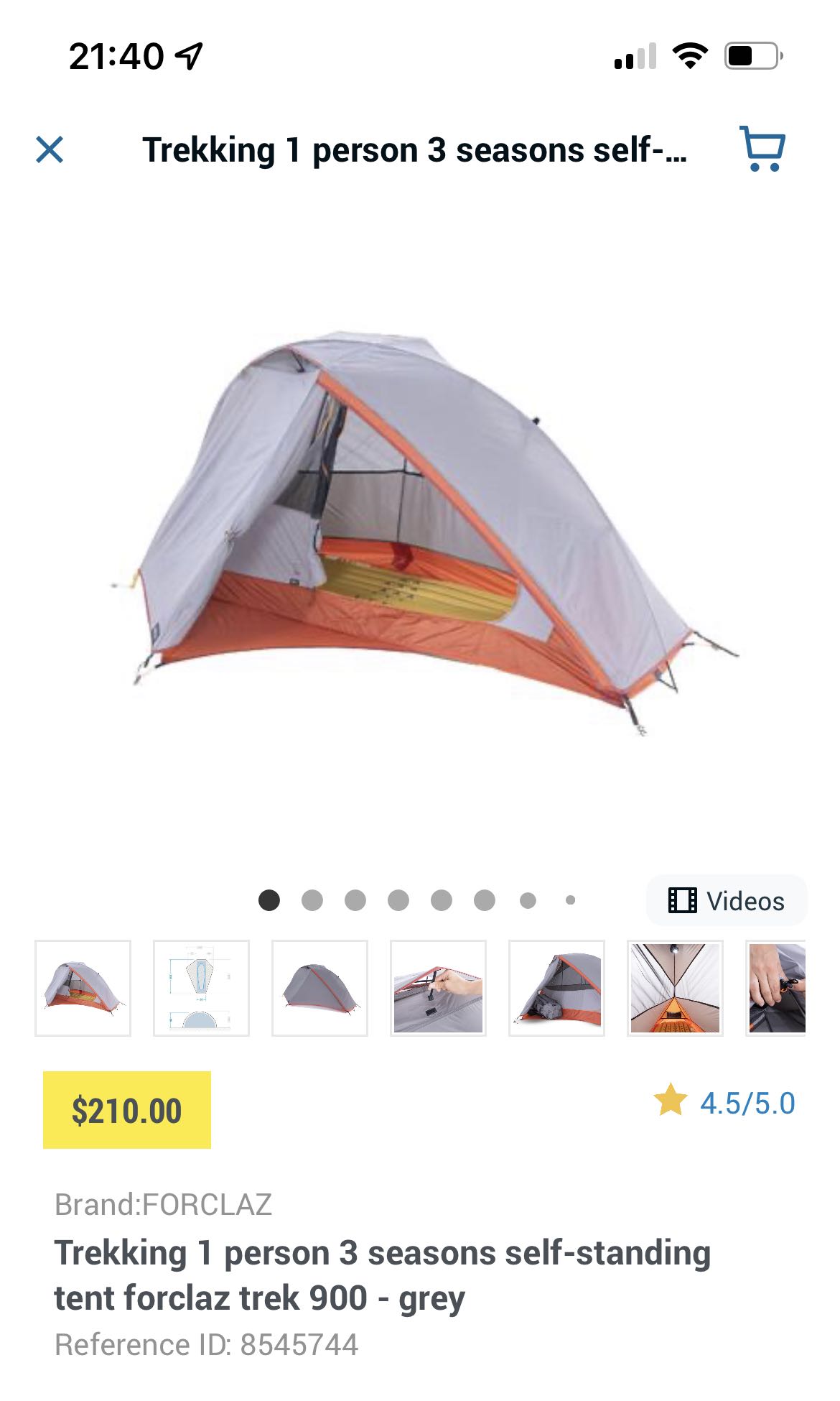 Lightweight 1 Man Tent, Sports 