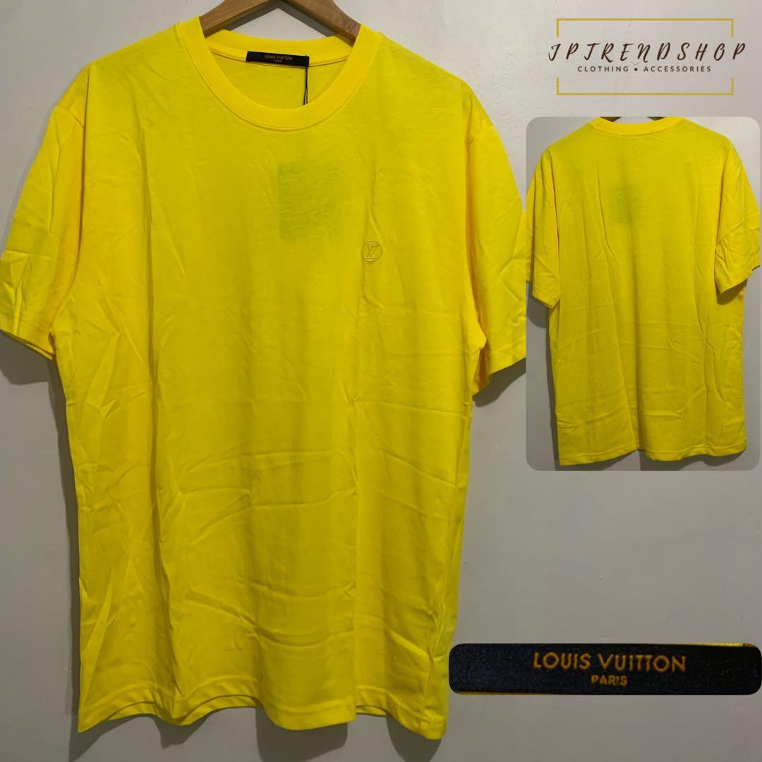 LOUIS VUITTON 2020AW LV Circle Logo Embroidery T-Shirt S Yellow