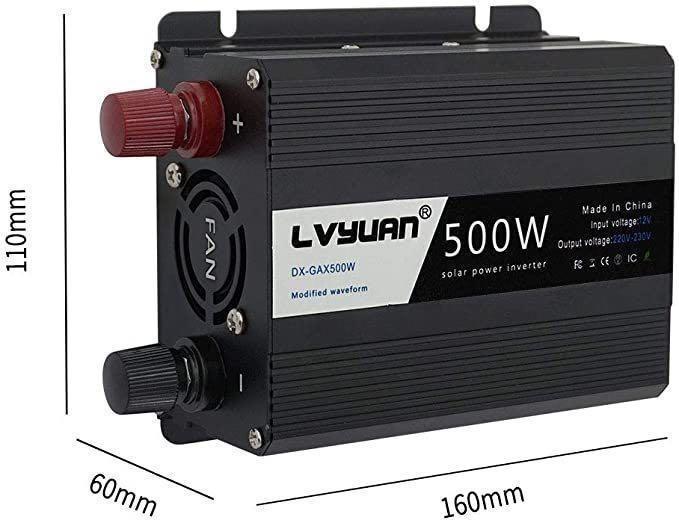 LVYUAN 500W Power Inverter DC 12V to 230V 240V AC Transformer Car