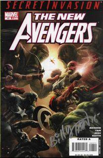 Marvel Comic: The New Avengers, authentic signed by: Billy Tan