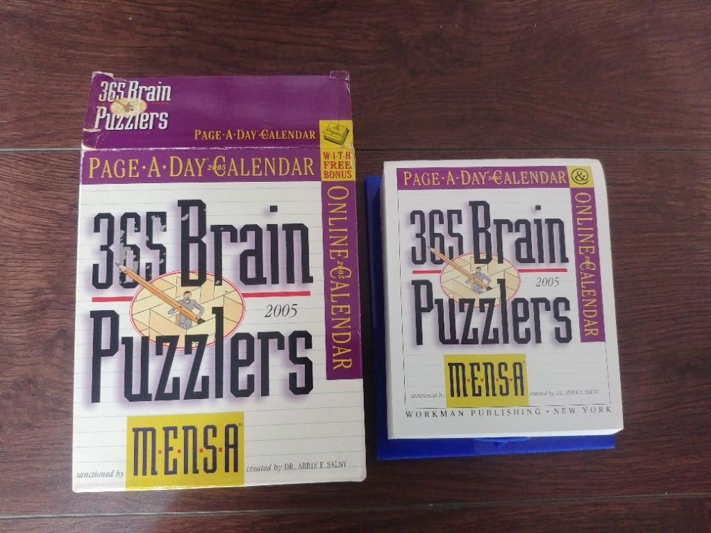 Mensa 365 Brain Puzzlers PageADay Calendar 2005, Hobbies & Toys