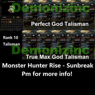 Monster Hunter Rise Sunbreak Talisman Mod & Edit Perfect God Talisman