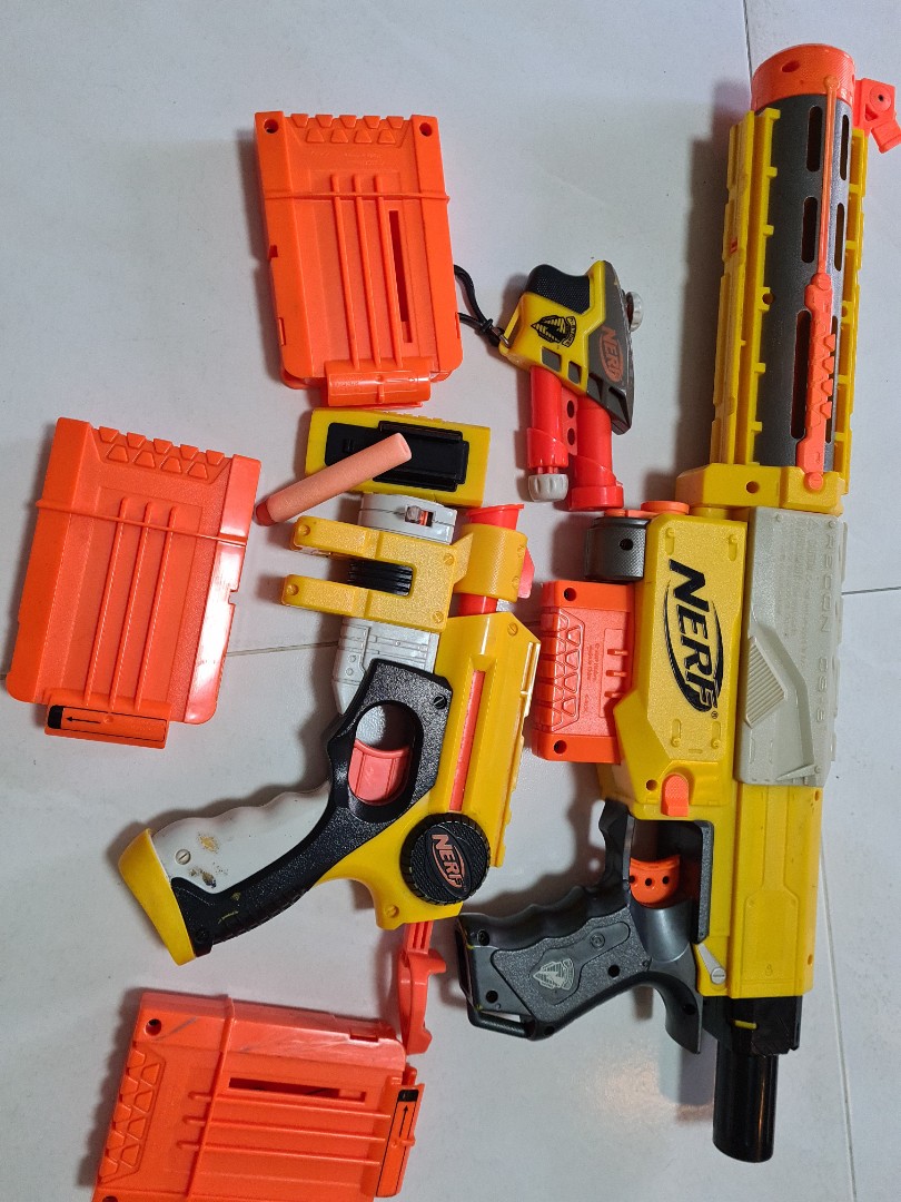 mixture nerf gun with parts, Hobbies & Toys, Toys & Games on Carousell