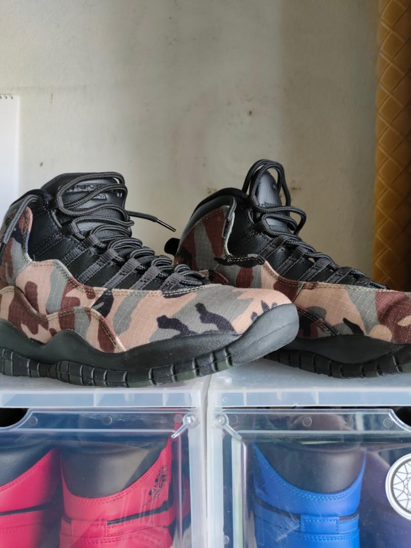 Jordan 10 camo on sale feet