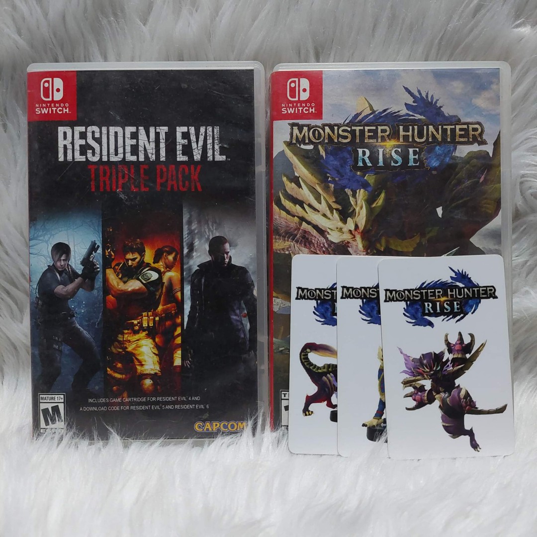 Switch Mh Rise Nintendo Switch Controller, MH Rise and Resident Evil, Video Gaming ...