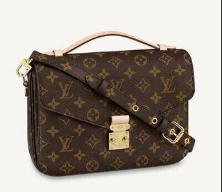 NWT LOUIS VUITTON Pochette Metis 2Way Shoulder Hand Bag Monogram Canvas Gold HW