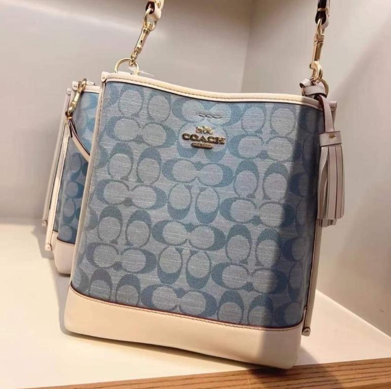 Original Coach Mollie Bucket Women's Bag 22 In Signature Chambray CA583