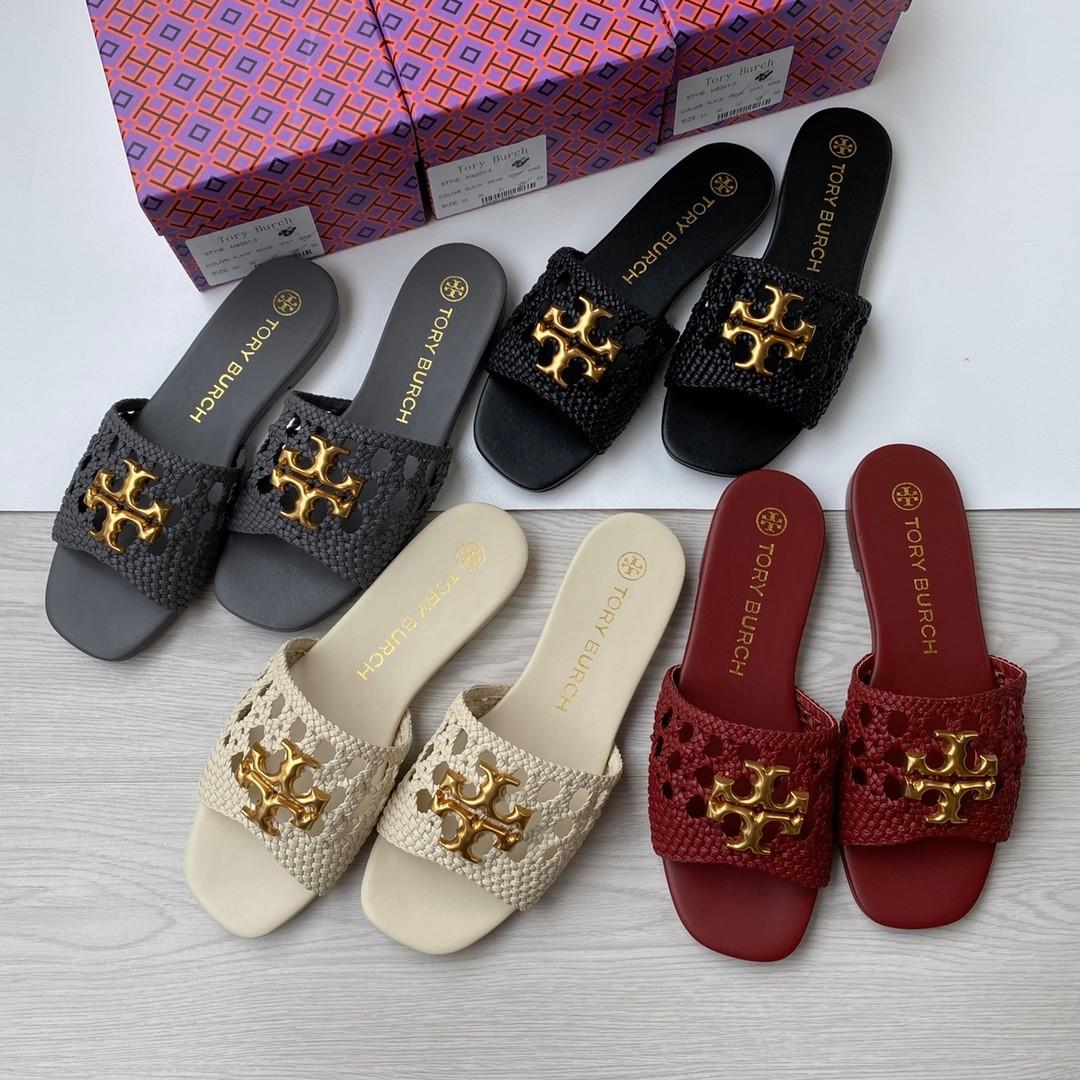 Original tory burch women slipper flat shoes