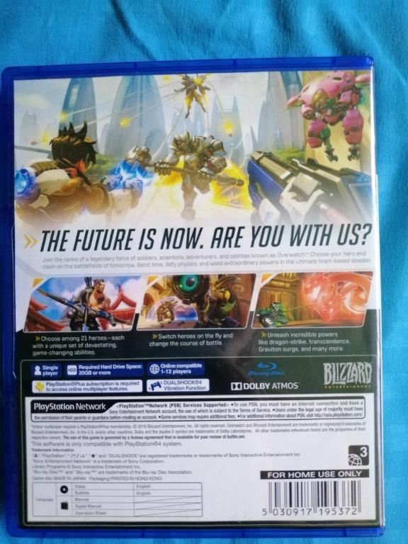 Overwatch (Category: PlayStation) located in Marikina City. Submitted by jbysy (Listing ID 1172404002, Image 3). Description: Didn't get to play much due to bad internet connection In good condition Code not used.