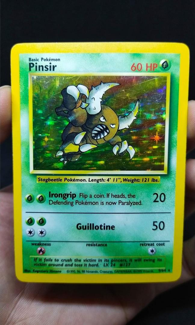 Pokemon Card PINSIR 9 HOLO (JUNGLE "NO SYMBOL") YEAR 1999