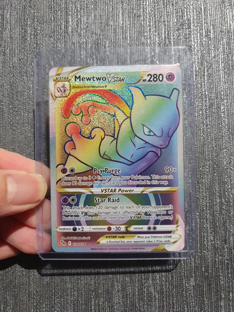 Pokemon TCG Pokemon Go Mewtwo VSTAR Rainbow Hyper Rare Card, Hobbies &  Toys, Toys & Games on Carousell