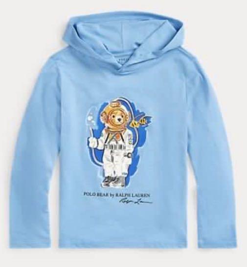 POLO RALPH LAUREN DIVING BEAR HOODED TEE Men s Fashion Tops