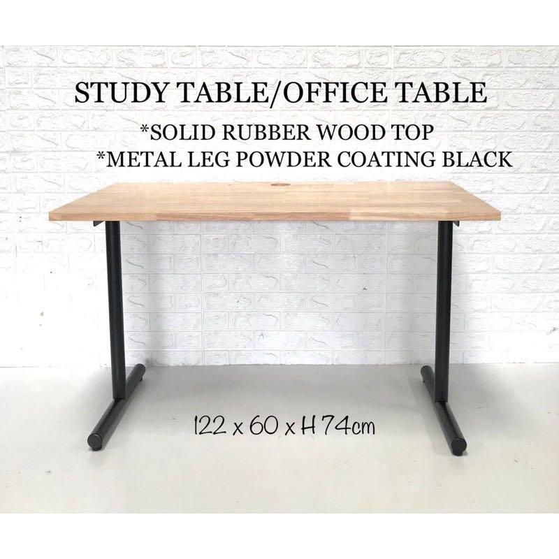 Rubber Wood Office Table, Furniture & Home Living, Furniture, Tables