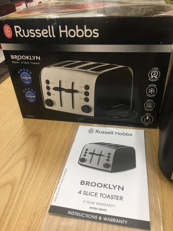 Russell Hobbs Brooklyn Black 4 Slice Toaster, TV & Home Appliances