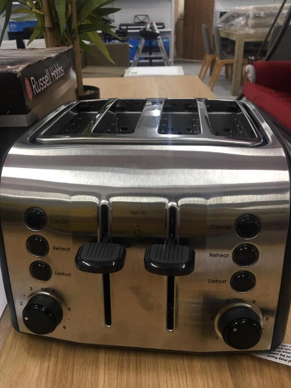 Russell Hobbs Brooklyn Black 4 Slice Toaster, TV & Home Appliances